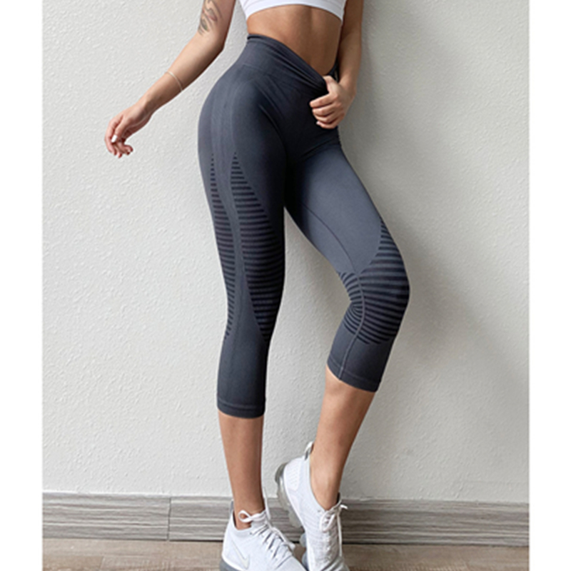 Dámské fitness kalhoty s vysokým pasem těsně přiléhavé pro dámské jogy s vysokým odskokem pro rychlé a suché kalhoty
