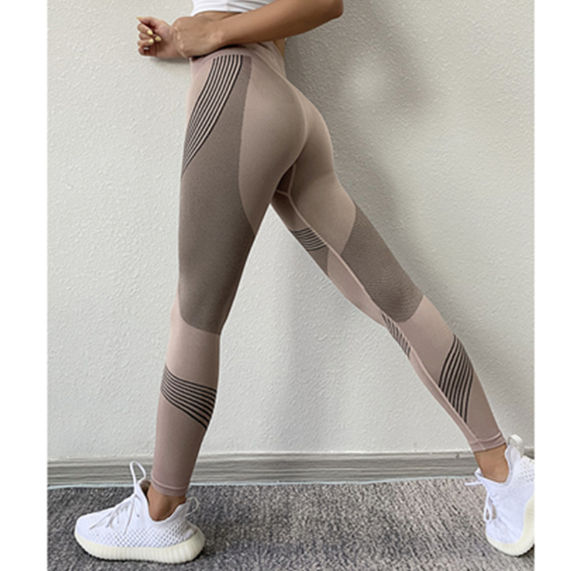 Těsné kalhoty jógové kalhoty s vysokým pasem pro ženy, které provozují sportovní fitness kalhoty